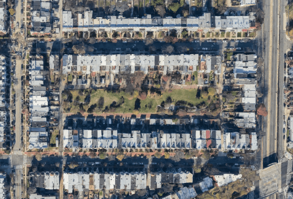 Satellite view of Crispus Attucks Park